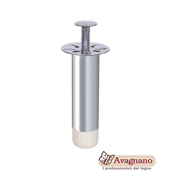 PIEDE IN FERRO ZINCATO REGOLABILE H 120 mm (4 PEZZI) - MANART