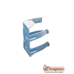 GANCIO IN FERRO ZINCATO PER ZOCCOLO IN LEGNO O PLASTICA  - MANART