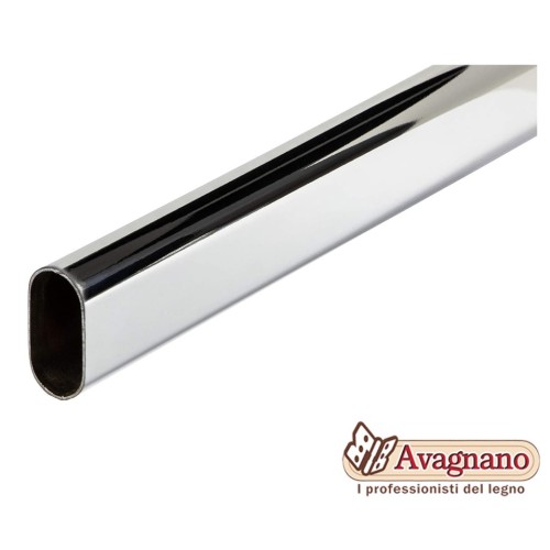 TUBO OVALE 3 METRI CROMATO 30x15 mm - MANART