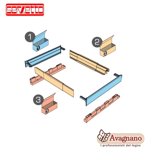 PAPILLON TELAIO ESTENSIBILE 77-120 cm MARRONE - SERVETTO