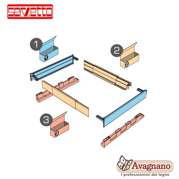 PAPILLON TELAIO ESTENSIBILE 77-120 cm MARRONE - SERVETTO