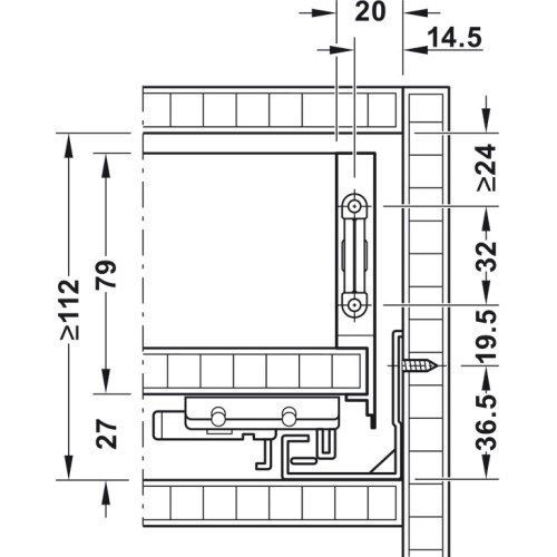 SET SPONDA PER CASSETTO H 89 MM...