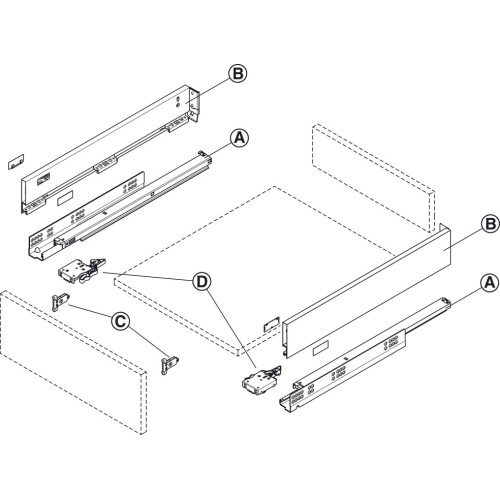 SET SPONDA PER CASSETTO H 89 MM...