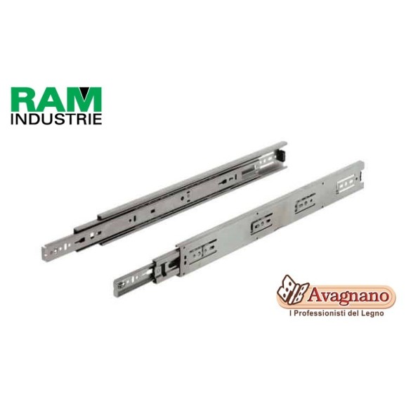 GUIDA A SFERA 500 MM PER CASSETTI A ESTRAZIONE TOTALE STANDARD 40 KG – RAM INDUSTRIE