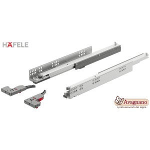 GUIDA CASSETTO SYNCRO MATRIX UMA30 3D ESTRAZIONE TOTALE 500mm 30 KG SPINGI/APRI - HAFELE