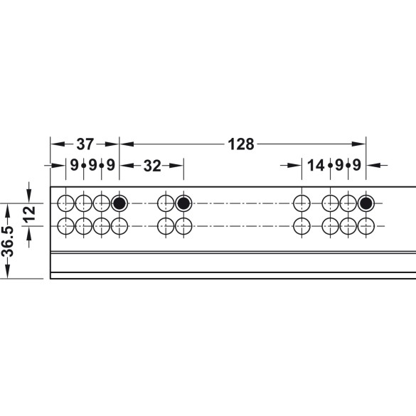 GUIDA CASSETTO SYNCRO MATRIX UMA30 3D ESTRAZIONE TOTALE 270mm 30 KG SPINGI/APRI - HAFELE