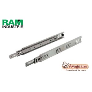 GUIDA A SFERA 300 MM PER CASSETTI A ESTRAZIONE TOTALE "SPINGI-APRI" 40 KG – RAM INDUSTRIE