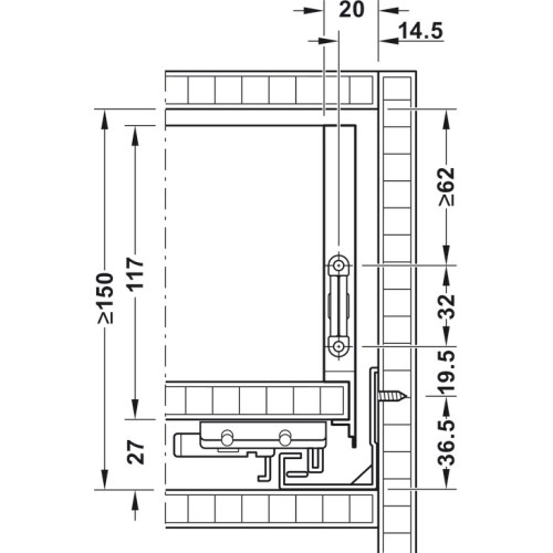 SET SPONDA PER CASSETTO H128 MM...