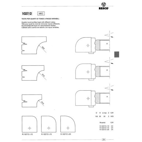 FRESA PER TOUPIE 1027/2 RESCO