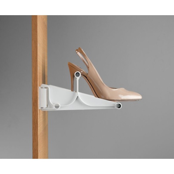 PORTASCARPE TAC SERVETTO 51-94 CM, TRASPARENTE - ALLUMINIO SATINATO