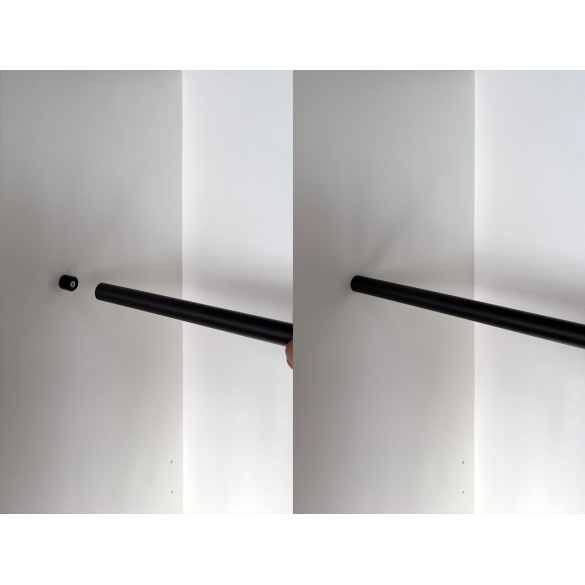 TUBO APPENDIABITI ESTENSIBILI SERVETTO 68-110 CM NERO