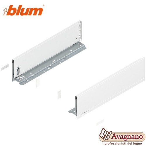 BLUM LEGRABOX SPONDINE BIANCO OPACO ALTEZZA K (128,5 mm), 450 mm