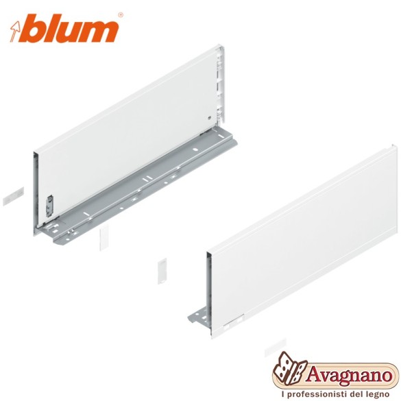 BLUM LEGRABOX SPONDINE BIANCO OPACO ALTEZZA C (177 mm), 350 mm