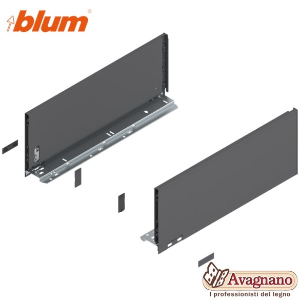 BLUM LEGRABOX SPONDINE GRIGIO ORIONE ALTEZZA C (177 mm), 300 mm
