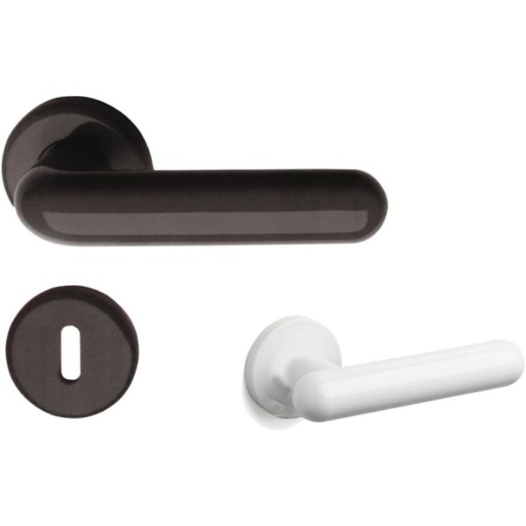 MANIGLIA PER PORTE INTERNE BOMA NYLON CON ROSETTA OLIVARI GRIGIO/BIANCO