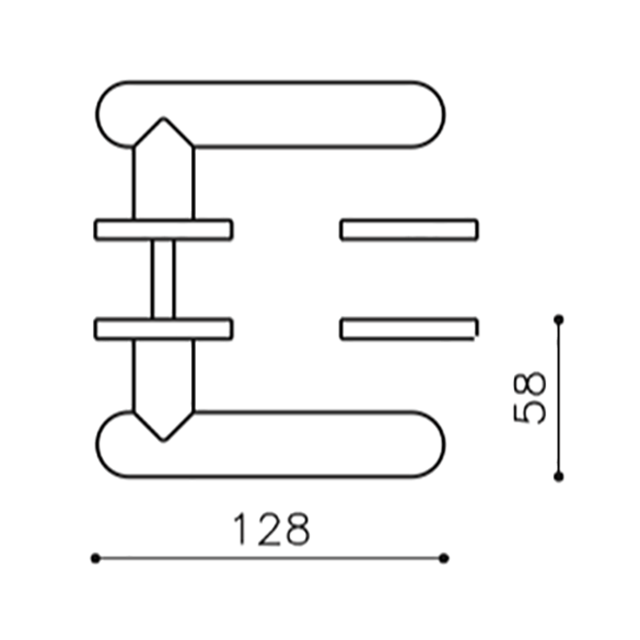 MANIGLIA PER PORTE INTERNE BOMA NYLON CON ROSETTA OLIVARI GRIGIO/BIANCO
