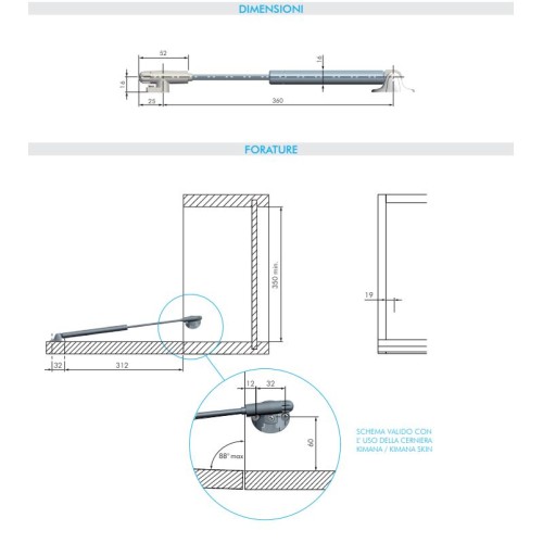 PISTONE A GAS PER CALATOIA SCRITTOIO...