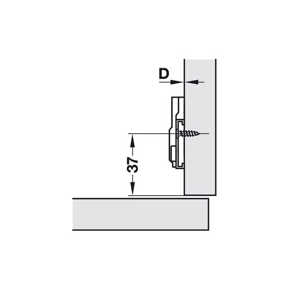 BASETTA CLIPS HAFELE REGOLABILE H 00