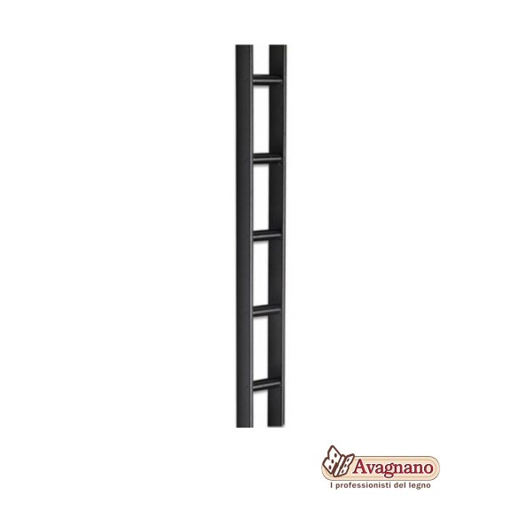 CREMAGLIERA SCALA REALE GB MANZONI IN FERRO NERO OPACO cod.620/160