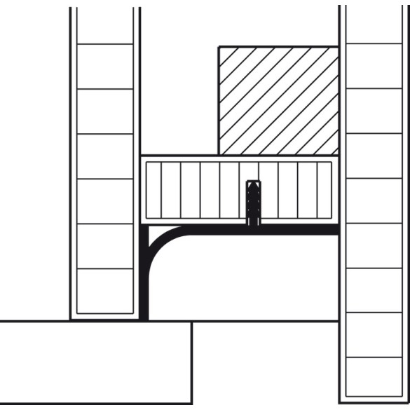PROFILO PER GOLA, PER FRONTALI SENZA MANIGLIA, IN ALLUMINIO NERO OPACO - HAFELE