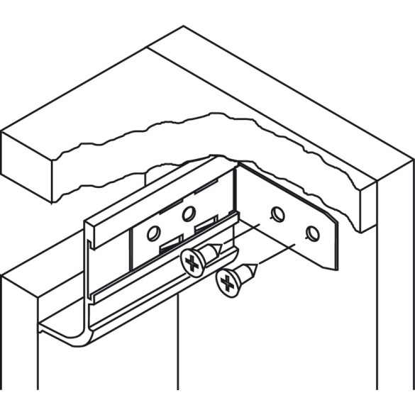 PROFILO PER GOLA, PER FRONTALI SENZA MANIGLIA, IN ALLUMINIO NERO OPACO - HAFELE