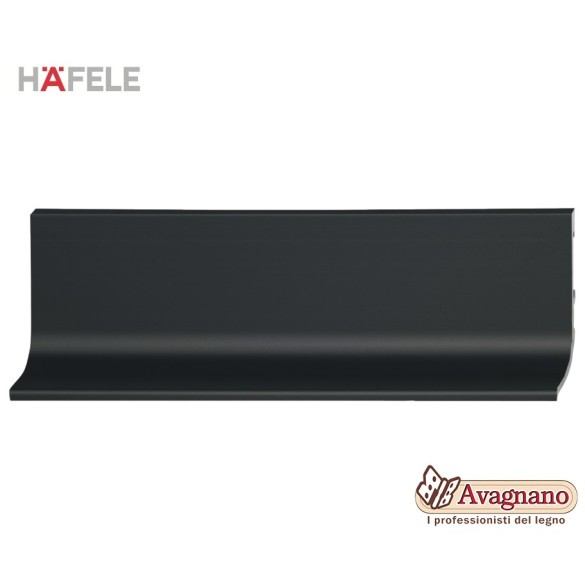 PROFILO PER GOLA, PER FRONTALI SENZA MANIGLIA, IN ALLUMINIO NERO OPACO - HAFELE
