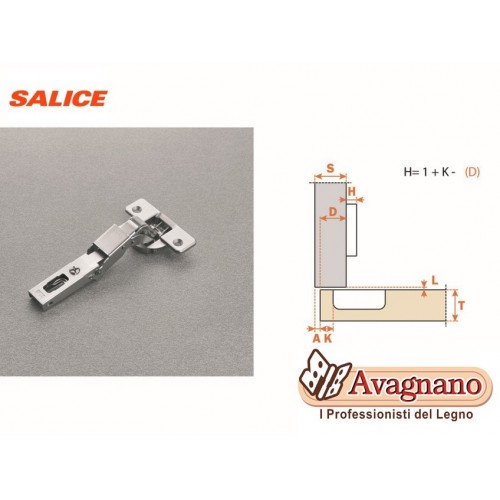 CERNIERA SALICE F.35 SERIE B 110 gradi COLLO PIANO