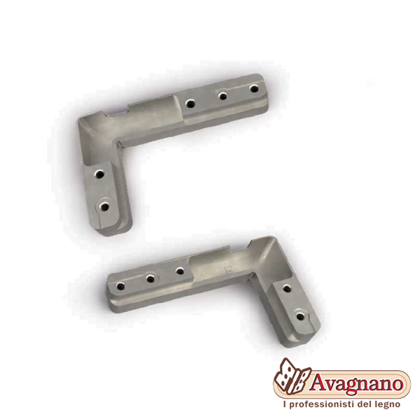 SET SQUADRETTA DI FISSAGGIO PER CERNIERA INVISIBILE (DXeSX) F255 - DANCO