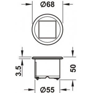 MULTIPRESA A SCOMPARSA ELEVATOR CON COPERTURA PUSH 230 V - HAFELE 2