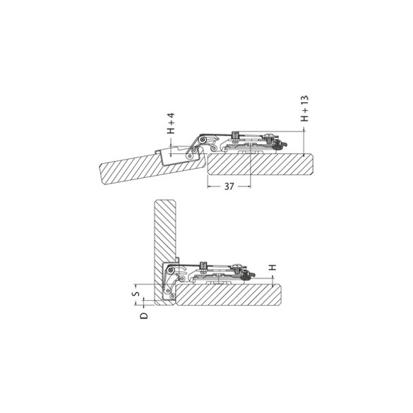 CERNIERA F.35 COLLO PIANO AMMORTIZZATA - DANCO
