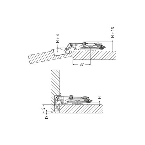 CERNIERA F.35 COLLO PIANO AMMORTIZZATA - DANCO