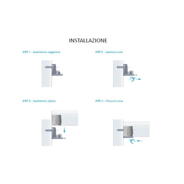 REGGIPIANO KALIPSO SL18/19 C/FORO VITE NICHELATO NERO/GRIGIO ANTRACITE - LIVENZA