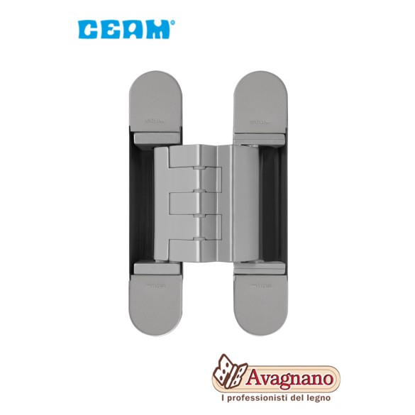 CERNIERA DISASSATA A SCOMPARSA PER PORTE CEAM 1418 3D ARGENTO