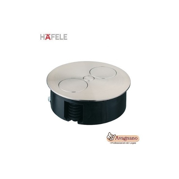 MULTIPRESA A SCOMPARSA ELEVATOR CON COPERTURA PUSH 230 V - HAFELE