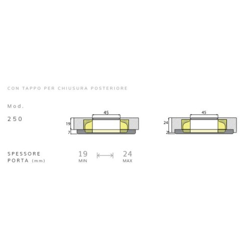 MANIGLIA A SCOMPARSA SINGOLA PER...