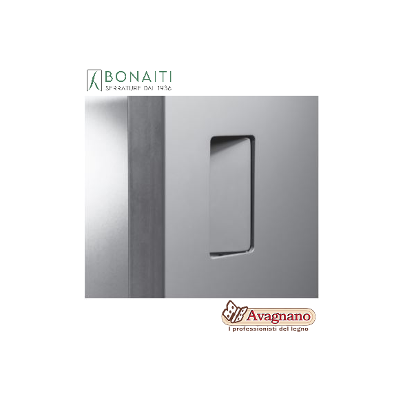 MANIGLIA A SCOMPARSA DOPPIA PER PORTE INTERNE SP. 38-43 NS 200 - BONAITI