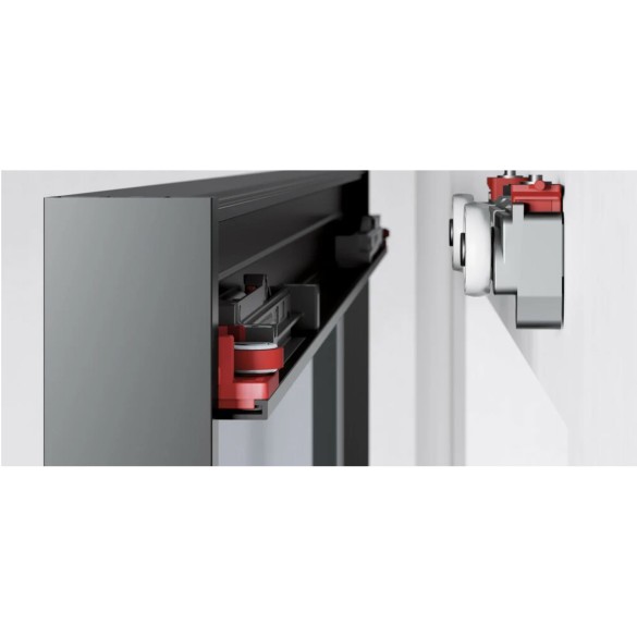 KIT MAGIC 2 FRAME ARGENTO, SCORREVOLE CON PROFILO IN ALLUMINIO PER PORTE IN VETRO