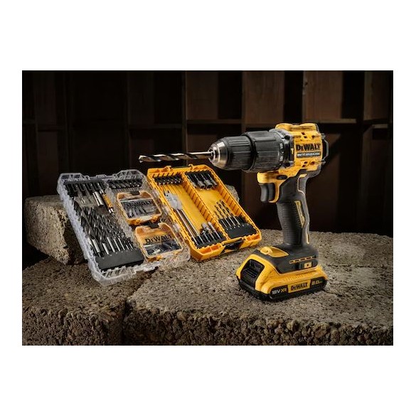 TRAPANO AVVITATORE CON PERCUSSIONE 100 ANNI 18V 2AH XR - DEWALT