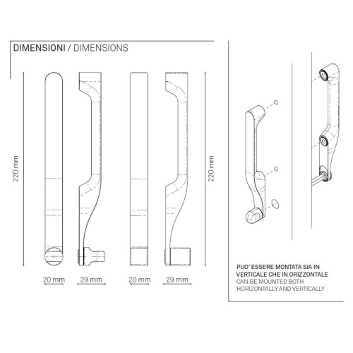 COPPIA MANIGLIE SLY-RWC WC CROMO...