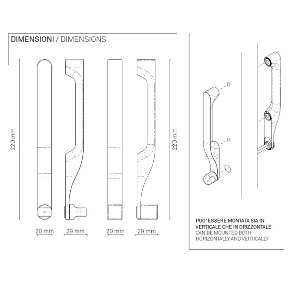 COPPIA MANIGLIE SLY-RWC WC CROMO SATINATO - CB SYSTEMS