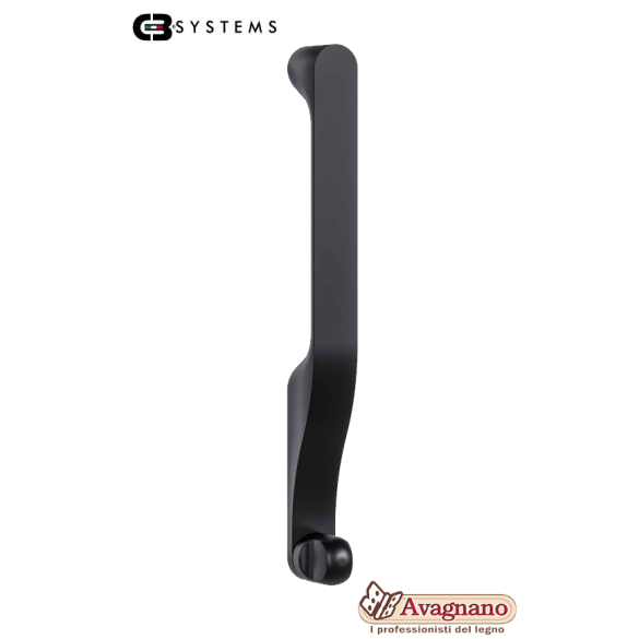 COPPIA MANIGLIE SLY-RWC WC NERO OPACO - CB SYSTEMS