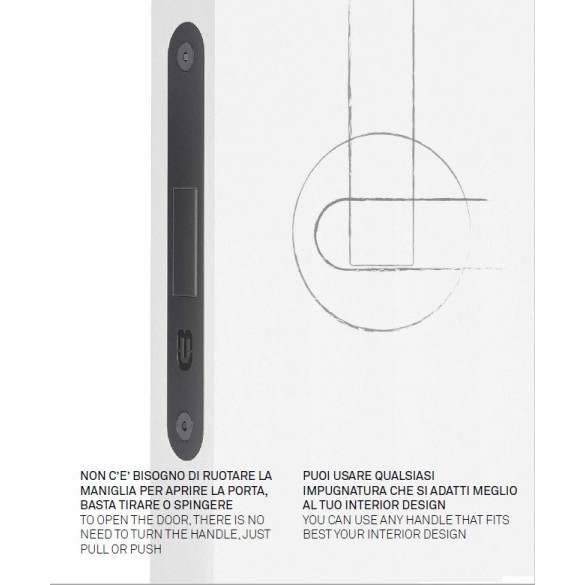 SCROCCHETTO LINK+MECCANISMO WC L/O SCR202 NERO OPACO - CB SYSTEMS