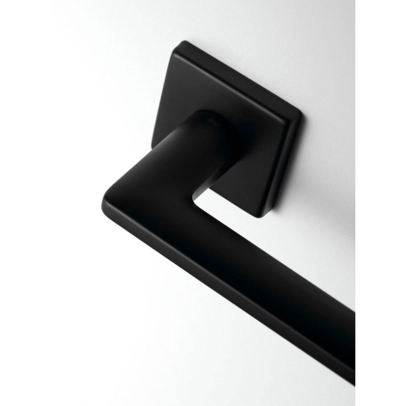 MANIGLIA LUCE P 02 ROSETTA QUADRA PAT NERO OPACO - dnd