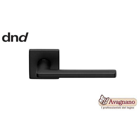 MANIGLIA LUCE P 02 ROSETTA QUADRA PAT NERO OPACO - dnd