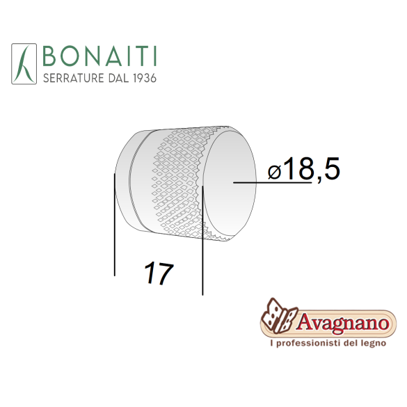 POMOLO PER SERRATURA B NO-HA MINI PRIVACY MODELLO PH1 - BONAITI