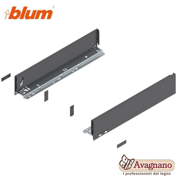 BLUM LEGRABOX SPONDINE GRIGIO ORIONE ALTEZZA M (90,5 mm), 500 mm