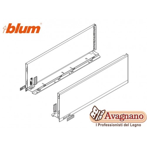 BLUM LEGRABOX SPONDINE GRIGIO ORIONE ALTEZZA C (177mm), 500 mm