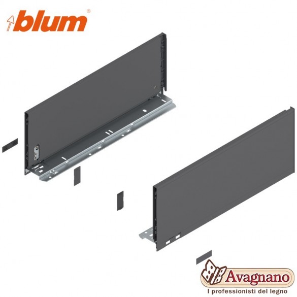 BLUM LEGRABOX SPONDINE GRIGIO ORIONE ALTEZZA C (177mm), 500 mm