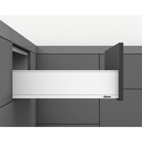 BLUM LEGRABOX SPONDINE BIANCO OPACO ALTEZZA F (241 mm), 500 mm