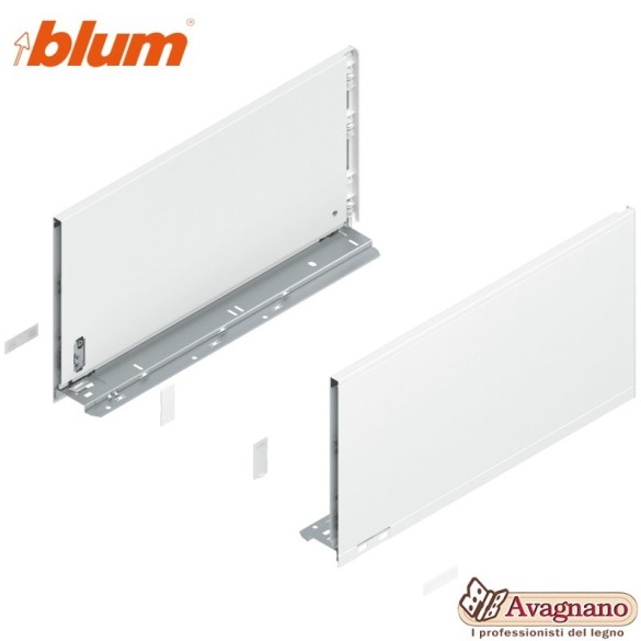 BLUM LEGRABOX SPONDINE BIANCO OPACO ALTEZZA F (241 mm), 500 mm